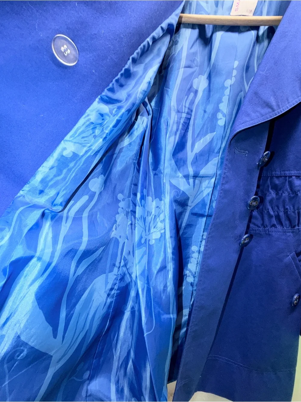 Smart Set Blue Double-Breasted Blazer Coat Light Weight Summer Over Coat 💝 - Picture 2 of 7
